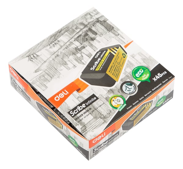 Miniatyrbillede 4 af 5: Deli EH00510 viskelæder Polyvinylchlorid (PVC) Sort 45 stk