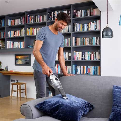 Pikkukuva 11 / 13: Black & Decker NVC220WC-QW rikkaimuri Kromi, Titaani, Läpinäkyvä Pussiton