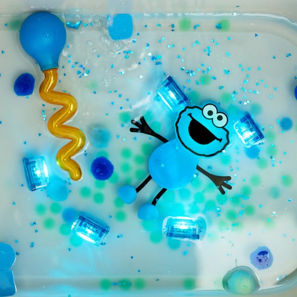 glo Cookie Monster Pals Badefigur legetøj Blå