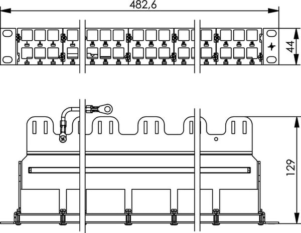 Telegärtner H02025A0236 patch panel 1U