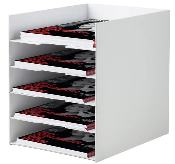 PaperFlow 3005.02 skrivbordskorgar Grå