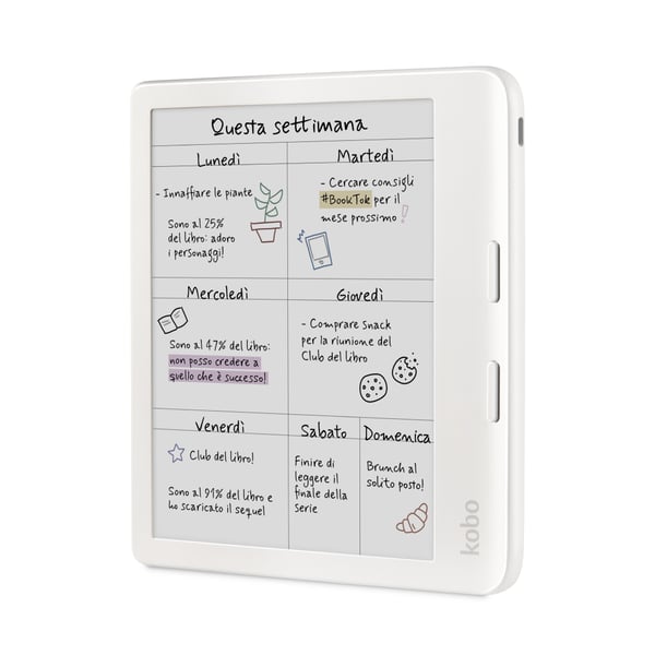 Rakuten Kobo Libra Colour e-kirjan lukulaite Kosketusnäyttö 32 GB Wi-Fi Valkoinen