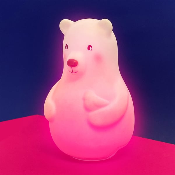 Pabobo LCS01-BEAR natlys til baby Hvid