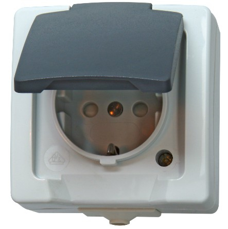 Kopp 107856005 stikkontakt CEE 7/3 Grå