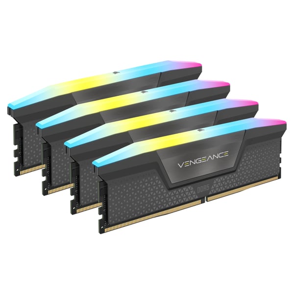 Miniatyrbillede 1 af 8: Corsair Vengeance RGB CMH64GX5M4B6000C36 hukommelsesmodul 64 GB 4 x 16 GB DDR5 288-pin DIMM