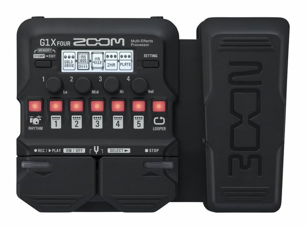 Zoom G1X FOUR, Gitarren Effekt Laajennuspedaali Musta