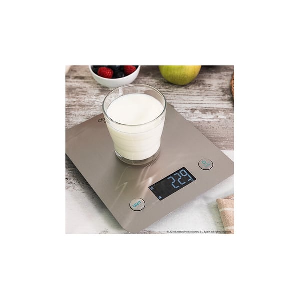 Miniatyrbillede 6 af 9: Cecotec Cook Control 10000 Connected Rustfrit stål Bordplade Rektandel Elektronisk køkkenvægt