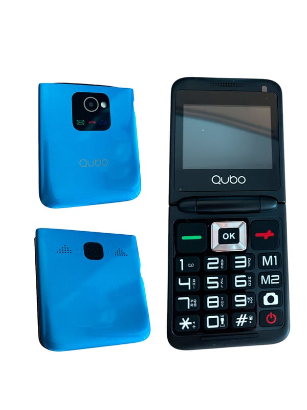 Miniatyrbillede 1 af 5: Qubo X-10BK 6,1 cm (2.4") Blå Kameratelefon