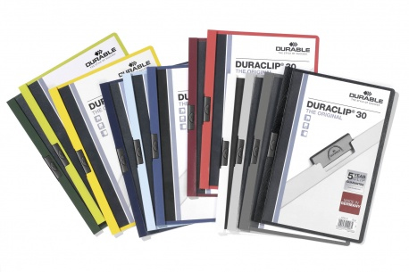 Pikkukuva 2 / 2: Durable DURACLIP 30 A4 raporttikansi PVC-muovi Musta, Vihreä, Läpinäkyvä