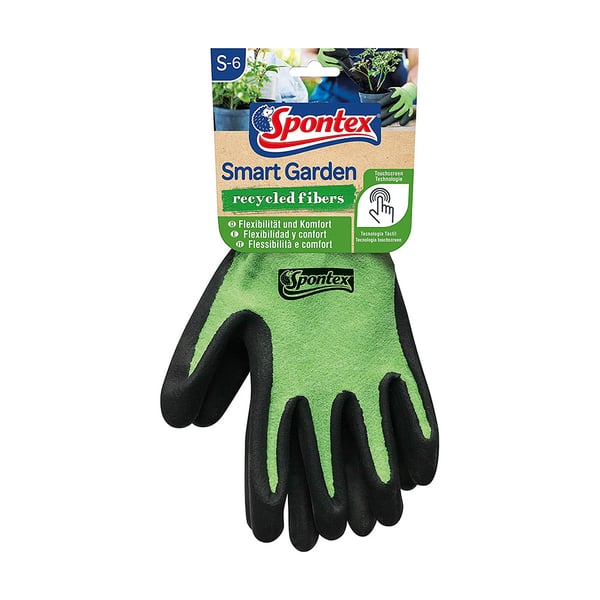 Spontex Smart Garden Havehandsker Sort, Grøn Nitril, Polyester 1 stk Spontex Smart Garden Havehandsker Sort, Grøn Nitril, Polyester 1 stk