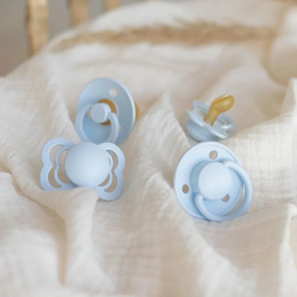 Miniatyrbillede 4 af 4: Bibs Try-It Klassisk babysut Orthodontic/round Silikone Blå