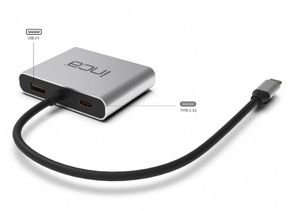 Inca ITPC-4T gränssnittshubbar USB 3.2 Gen 1 (3.1 Gen 1) Type-C Aluminium