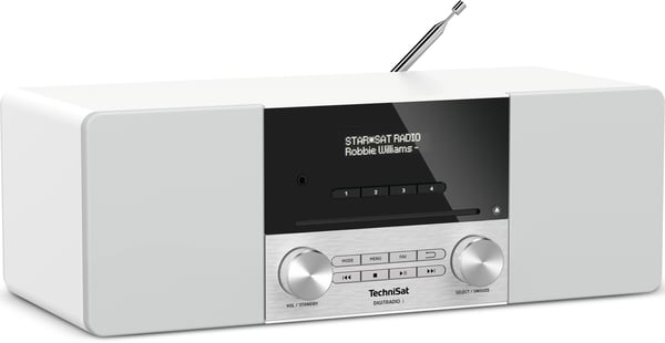 Miniatyrbillede 2 af 4: TechniSat DIGITRADIO 3 Personligt Analog & digital Rustfrit stål, Hvid