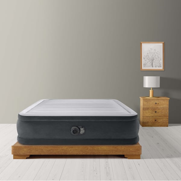 Miniatyrbillede 6 af 7: Intex DuraBeam Comfort-Plush Elevated Dobbelt madras Lys grå Unisex