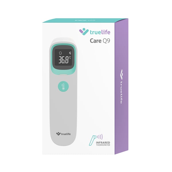 Miniatyrbild 2 av 6: TrueLife Care Q9 Beröringsfri termometer Vit Öra, Panna Knappar