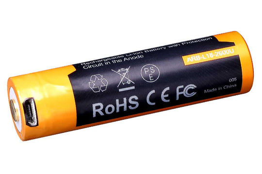 Fenix ARB-L18-2600U husholdningsbatteri Genopladeligt batteri 18650, CR123A Lithium-Ion (Li-Ion)