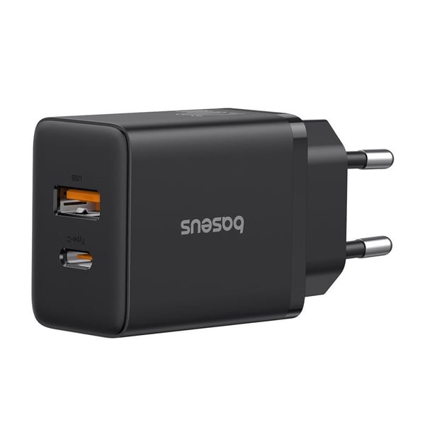 Baseus CUBE C+U 20W ŞARJ CIHAZI-SIYAH mobiililaitteen laturi Matkapuhelin Musta USB Auto