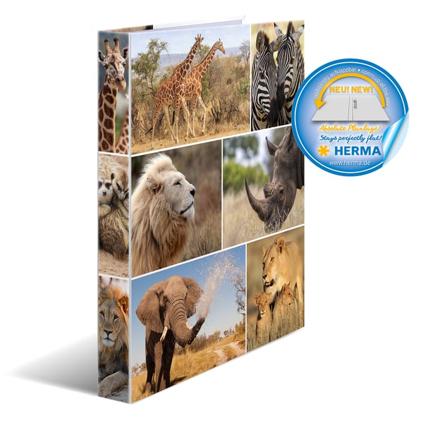 Miniatyrbild 6 av 7: HERMA 4D Africa Animals ringpärmar A4 Multifärg