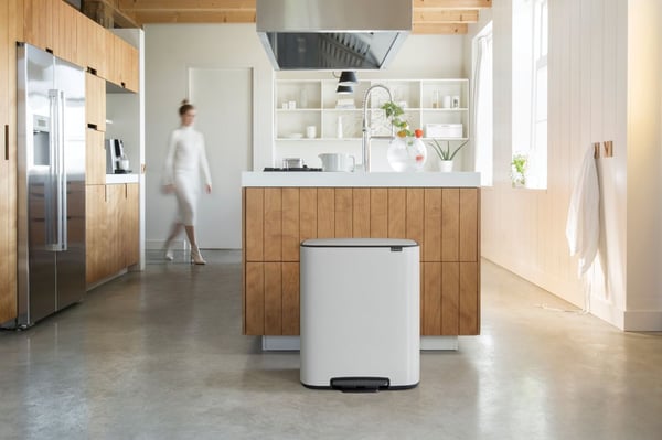 Miniatyrbillede 3 af 3: Brabantia 211300 affaldskurv Rektangulær Stål Hvid