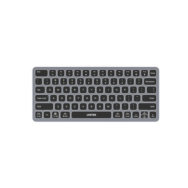 Miniatyrbillede 4 af 5: UNITEK D1092A tastatur USB US International Grå