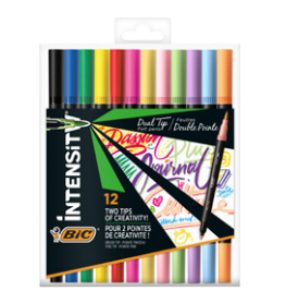 BIC Intensity Dual Brush Fasermaler märkpennor 12 styck Penspets Svart, Blå, Grön, Ljusblå, Ljusgrön, Ljusrosa, Orange, Rosa, Röd, Violett, Gul BIC Intensity Dual Brush Fasermaler märkpennor 12 styck Penspets Svart, Blå, Grön, Ljusblå, Ljusgrön, Ljusrosa, Orange, Rosa, Röd, Violett, Gul