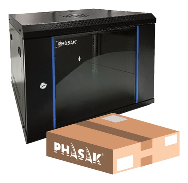 Phasak PHO 2212D stativ 12U Vægmonteret stativ Sort