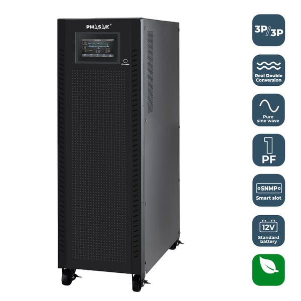 Miniatyrbillede 5 af 9: Phasak PH 9284 UPS-enhed Dobbeltkonvertering (online) 40 kVA 40000 W 3 AC stikkontakt(er)