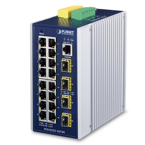 Miniatyrbillede 1 af 3: PLANET IGS-6325-16T4S netværksswitch Administreret L3 Gigabit Ethernet (10/100/1000) Blå, Grå