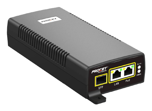 Miniatyrbild 2 av 2: Hanwha SPO-6011 PoE-adapters