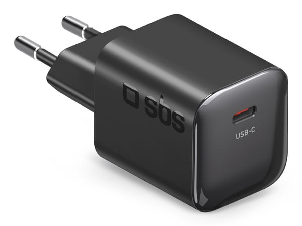 SBS TETRGAN1C20WK oplader til mobil enhed Smartphone, Tablet Sort Vekselstrøm Hurtig opladning Indendørs