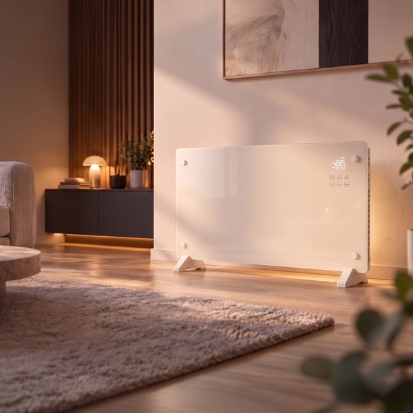 Extralink SMART GLASS PANEL HEATER, WHITE, 2000W, WIFI, LPL-23A-WH