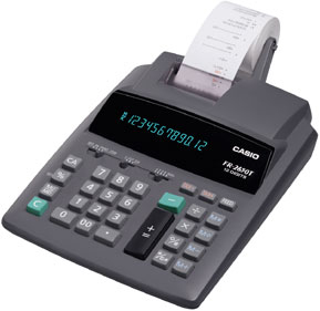 Casio FR-2650T miniräknare Skrivbord Utskrift Grå Casio FR-2650T miniräknare Skrivbord Utskrift Grå