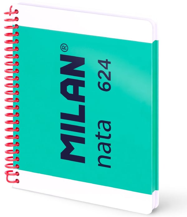 Miniatyrbillede 1 af 5: Milan 57053E80GR blok og notesblok A5 80 ark Grøn, Hvid