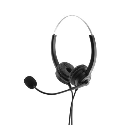 Miniatyrbillede 1 af 3: MediaRange MROS304 hovedtelefoner/headset Ledningsført Kontor/Callcenter Sort, Sølv