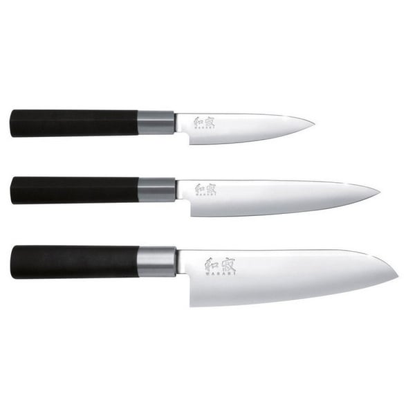 Miniatyrbillede 1 af 4: kai Wasabi Black 3 stk Knivsæt