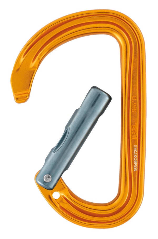 Petzl M39A S karabinhage til klatring Låsekarabin D-formet Aluminium Gul 1 stk