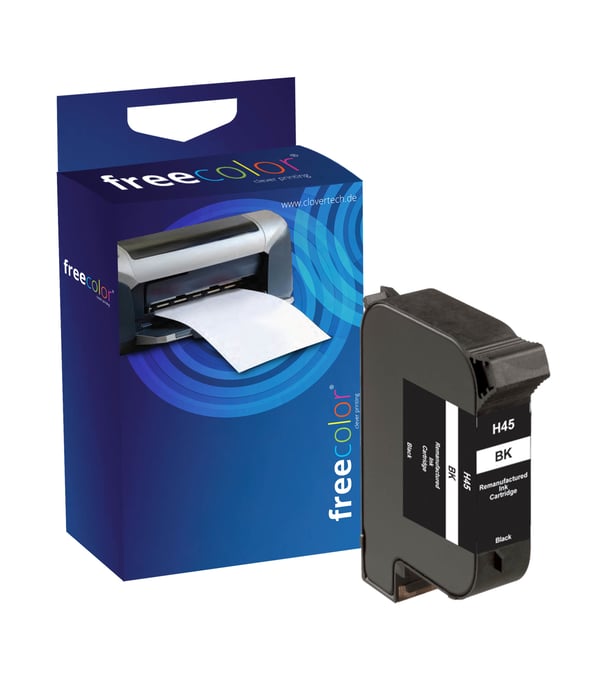 Freecolor HP45A-INK-FRC blækpatron 1 stk Sort Freecolor HP45A-INK-FRC blækpatron 1 stk Sort