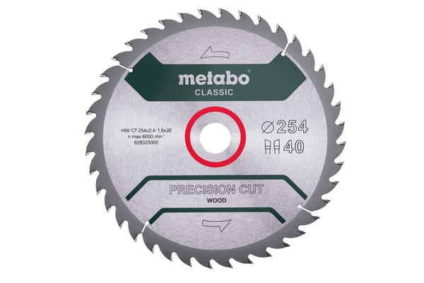 Metabo 628325000 pyörösahanterä 25,4 cm 1 kpl