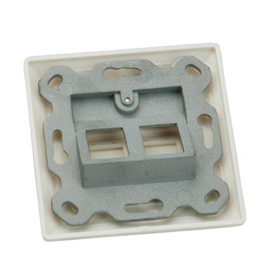 ROLINE Flush Mount Wall Oulet for Keystones, 2-port