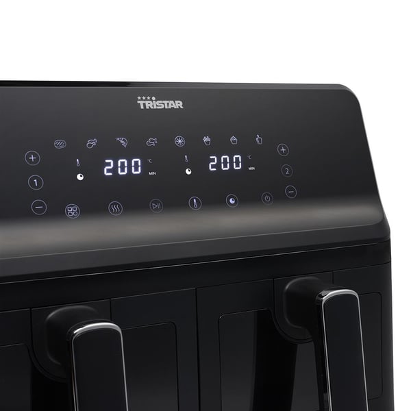 Miniatyrbild 5 av 5: Tristar FR-9040 fritös Dubbel 8 l Fristående 2700 W Varmluftsfritös Svart