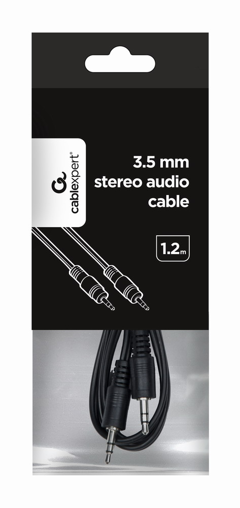 Miniatyrbillede 2 af 5: Gembird 1.2m, 3.5mm/3.5mm, M/M lydkabel 1,2 m Sort