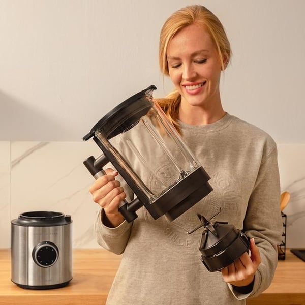 Cecotec 03984 blender Bordplade blender 1800 W Sort, Rustfrit stål, Transparent