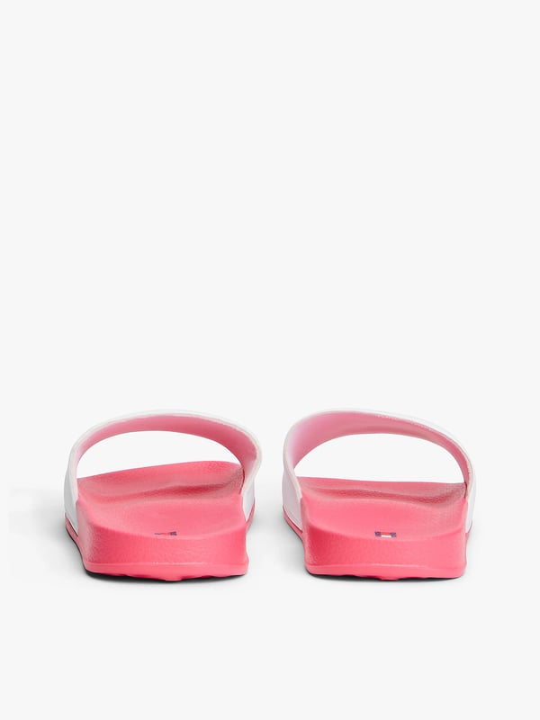 Miniatyrbillede 7 af 7: Tommy Hilfiger Wavy Flag Contoured Footbed Pool Slides Hvid