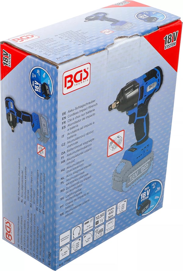 Miniatyrbild 9 av 10: BGS technic Cordless Impact Wrench