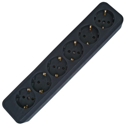 Kopp 129405003 stikdåse 6 AC stikkontakt(er) Indendørs Sort Kopp 129405003 stikdåse 6 AC stikkontakt(er) Indendørs Sort