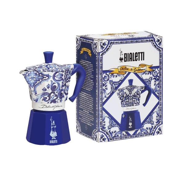 Bialetti Dolce&Gabbana Moka gryde Blå, Hvid