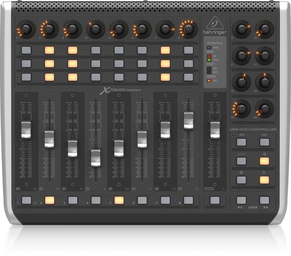 Pikkukuva 1 / 5: Behringer X-TOUCH COMPACT MIDI-kosketin 0 kosketinta USB Musta