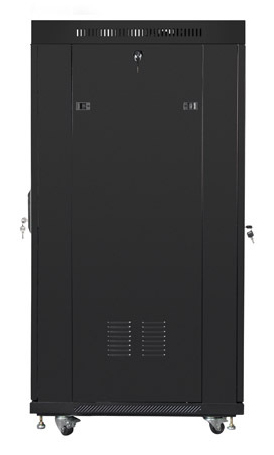 Lanberg FF01-6827-23BL stativ 27U Fritstående reol Sort