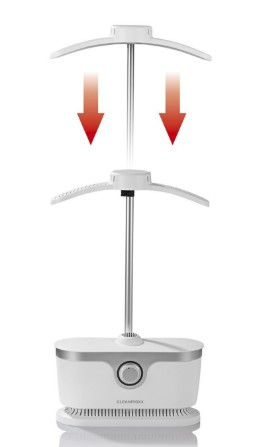 Miniatyrbillede 5 af 5: CLEANmaxx 4016471003842 beklædningsdamper Opretstående beklædningsdamper 1800 W Grå, Hvid