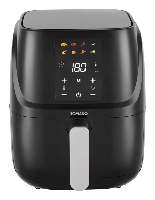 Tomado TAF3202B Enkelt 3 L Enkeltstående 1300 W Varmluftsteger Sort, Sølv